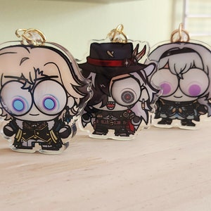 Honkai Star Rail HSR Penacony Googly Eye Shaker Keychains - Boothill, Aventurine, Firefly