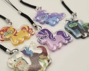 My Little Pony Glitter Epoxy Phone Charm Keychain: Antagonists