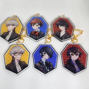 Persona 3, 4, 5 Protagonist Acrylic Charms
