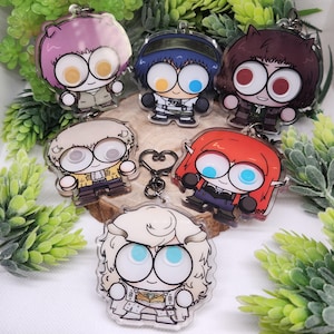 Metaphor Refantazio Googly Eye Shaker Keychains - Protagonist, Will, Strohl, Hulkenberg, Louis