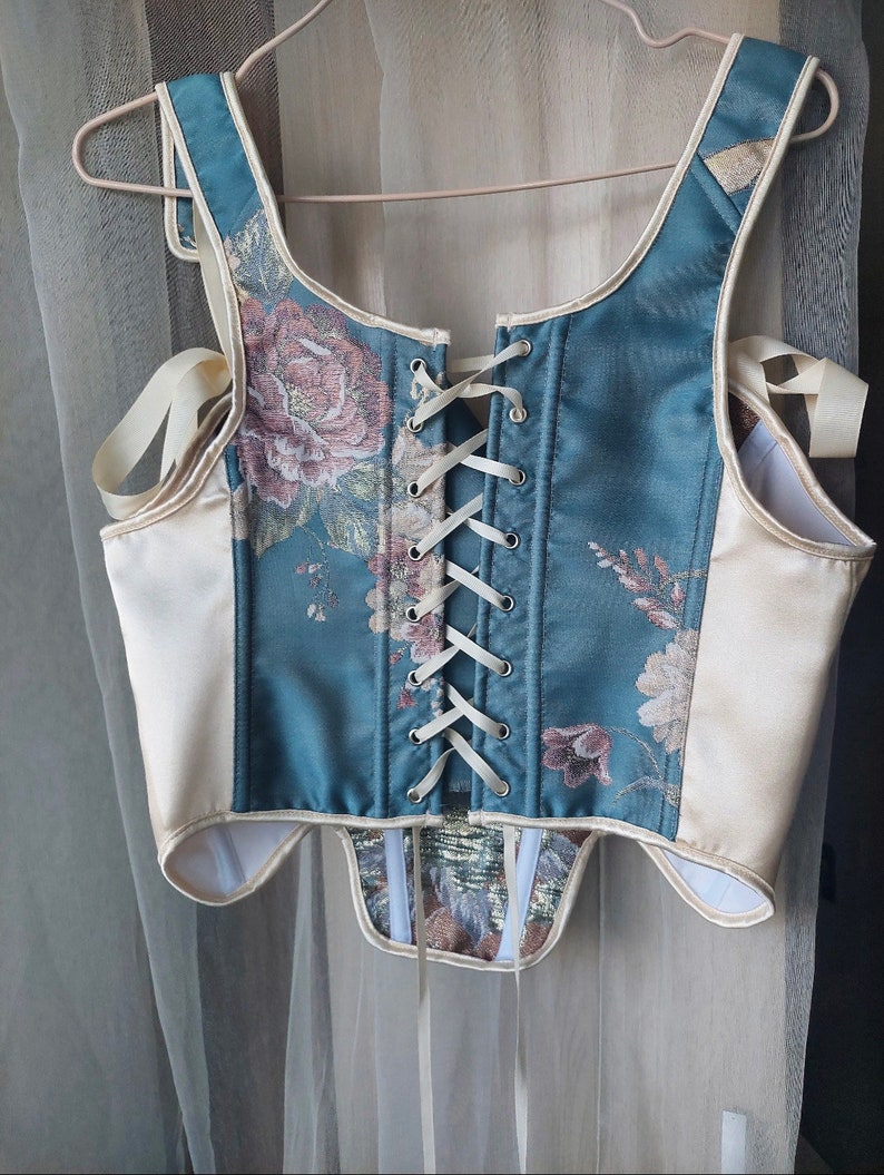 Ren Faire Corset Renaissance Floral Bustier Oil Painting Etsy