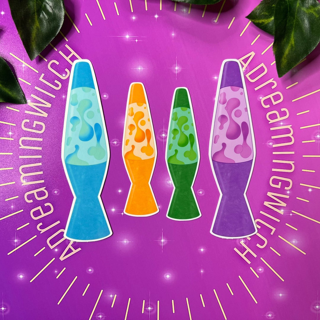 Groovy Lava Lamp Waterproof Glossy Vinyl Sticker Purple Etsy