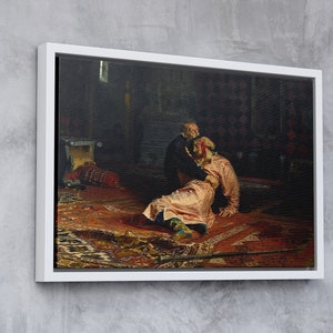 Ilya Repin Canvas Wall Art , Ivan the Terrible and His Son Ivan on 16 November 1581 Canvas Wall Art ,The terrible