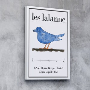 Les Lalanne Exhibition Poster Blue Bird Print Vintage Poster, Floating Frame, Gallery Wall Decor