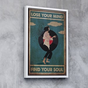 Lose Your Mind Find Your Soul Retro Poster, Music Girl Canvas Wall Decor, Music Vintage Poster, Music Poster, Gift For Music Lovers