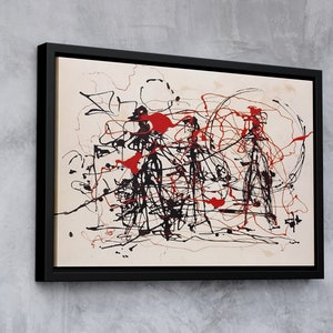 Jackson Pollock, Pollock Jackson Exhibition Poster, Canvas Wall Art, Framed Jackson Pollock