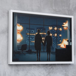 Fight Club Movie Framed Art 160, Floating Frame, Wooden Frame Canvas or Gallery Wrap