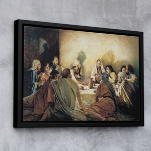 Last Supper Canvas Wall Art ,Last Supper Wall Decor ,Christian Canvas Art ,Dinning Room Decor
