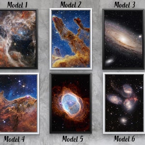 Tela de campo profundo da NASA, arte de pôster, primeiras imagens do telescópio espacial James Webb, nebulosa Carina, impressão de arte de parede em tela grande