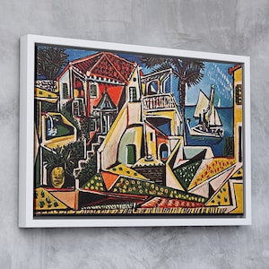 Pablo Picasso Mediterranean Landscape Canvas Wall Art, Classical Art Modern Fine Art