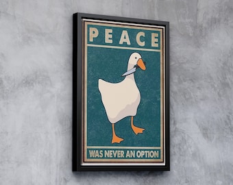 Peace Was Never An Option Gans Leinwand Poster, Gerahmte Leinwand Wanddekor