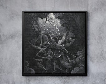 The Mouth of Hell - Gustave Dore Print, Wall Art, Dante, Wall Decor, Engraving, Renaissance, Dore, Inferno, Paradise Lost, Gothic Art