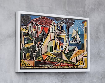 パブロ ピカソ 地中海風景画 キャンバス ウォールアート、複製ウォール