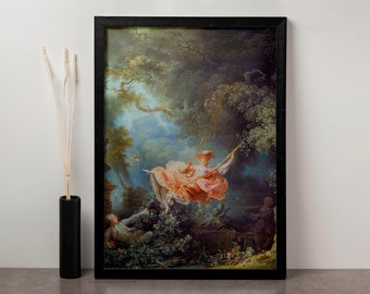 フラゴナール「ブランコ」油絵複製、額入り壁掛けアート - Etsy 日本