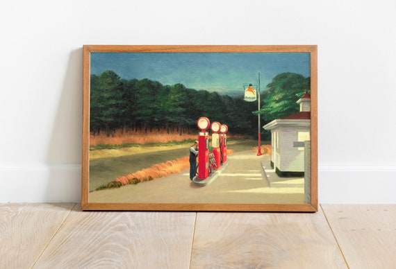 Gas 1940 by Edward Hopper Poster, Exhibition Poster, Vintage