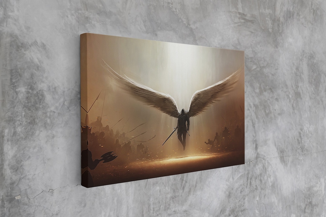 Archangel Canvas Wall Art ,warrior Angel Canvas Wall Art ,popular