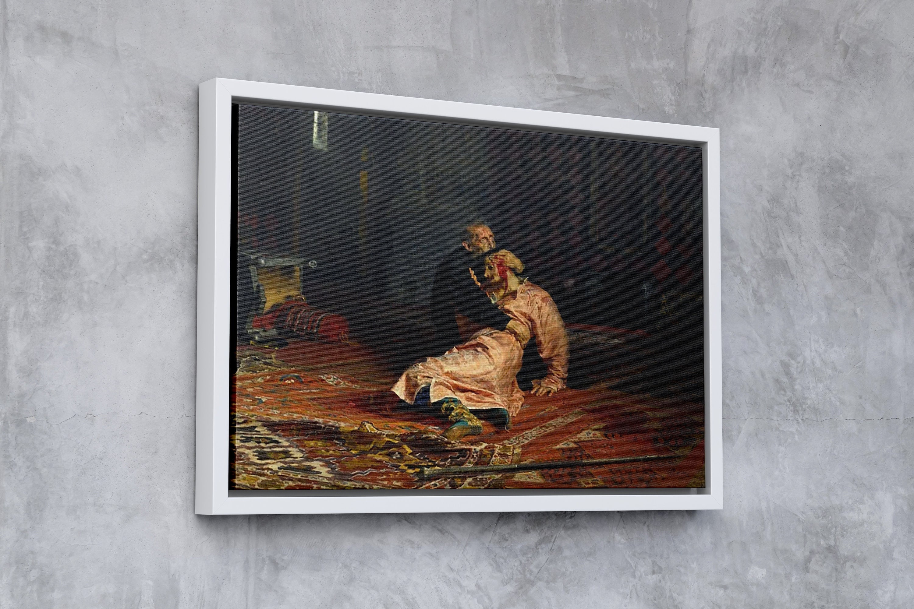 Ilya Repin Canvas Wall Art , Ivan the Terrible and His Son Ivan on 16 November 1581 Canvas Wall Art ,The terrible