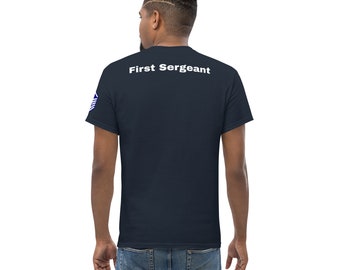 Men&#39;s classic Military Army t-shirt with Military Rank Insignia (First Sergeant)