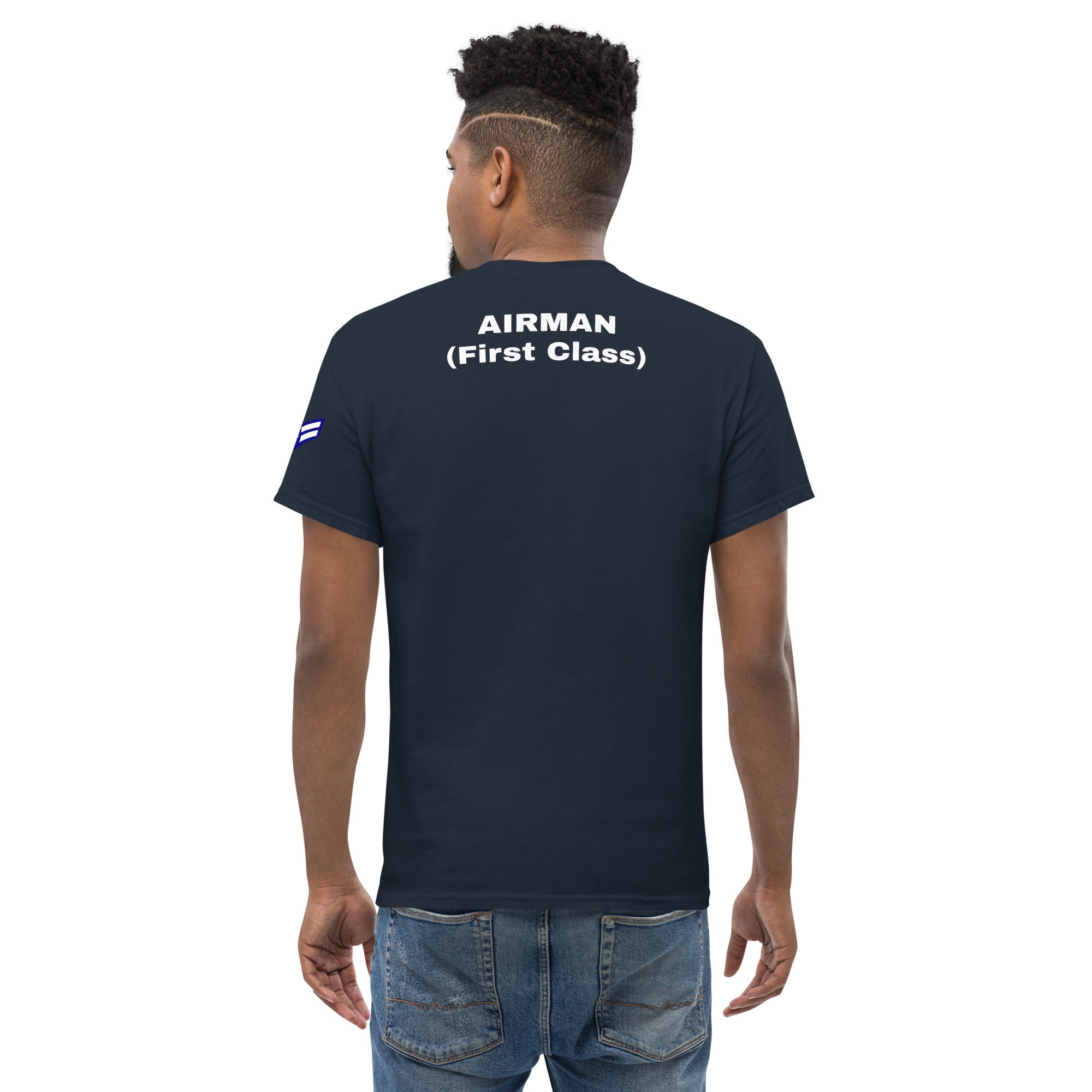 Men's classic Military Army t-shirt with Military Rank Insignia (Airman First Class)
