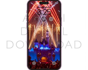Mobile Wallpaper | Digital Download | iPhone 14 Pro Max | Photograph | "Disneyland's 4th of July"