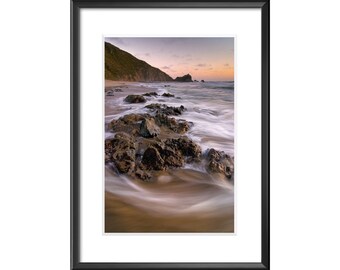 Fine Art Original Print | Wall Decor | Photograph | "McClures Beach at dusk, Point Reyes National Seashore, California"