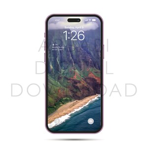 Mobile Wallpaper | Digital Download | iPhone 14 Pro Max | Photograph | "Na Pali coast aerial, Kauai, Hawaii"
