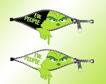 Ew People Christmas SVG, Ew People Christmas Png, Grumpy Green Face PNG, Funny Holiday Design, Xmas Clipart Png, Ew People Holiday Png