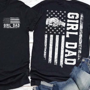 Girl Dad PNG, Cool Dad PNG, Girl Dad Club Design for Father’s Day, Pregnancy Reveal or Dad Life Shirt Graphic bild 1