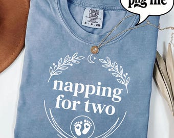 Napping For Two PNG, Pregnancy Announcement Design, Mom To Be Sublimation, Baby Shower Gift, Maternity Shirt Graphic