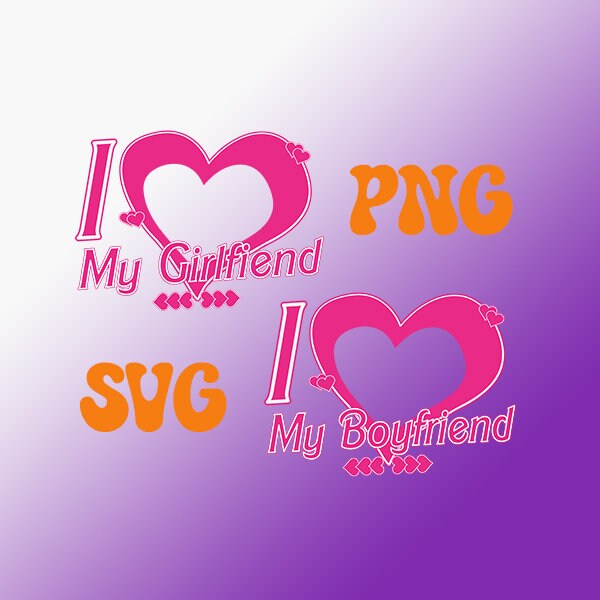 I Love My Boyfriend Pink Heart Svg Graphic by ElementDesignAndArt