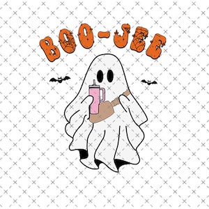 Boo-Jee Stanley Svg Inspired Ghost PNG Sublimation Design Download DTF Print Tumbler Sticker Shirt
