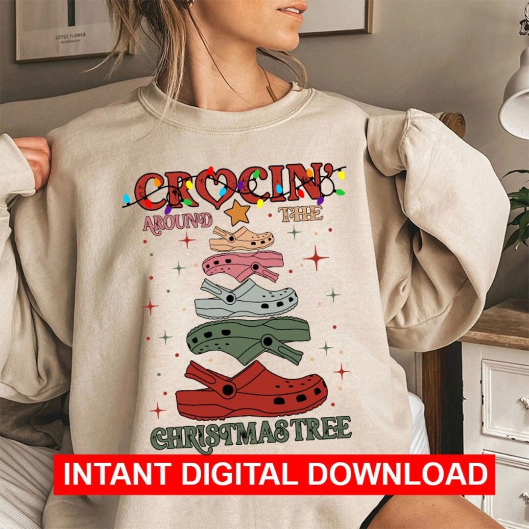 Crockin’ Around the Christmas Tree PNG, Crockin’ Around Svg, Christmas