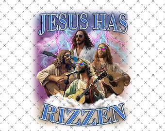 Jesus has Rizzen PNG,He Is Rizzin' Vintage 90s PNG, Funny Jesus Png, Humor Easter Png, Christian Easter PNG, Jesus Playing Basketball