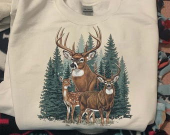 Vintage Deer PNG Graphic, Deer Hunting PNG, 90s Grunge Forest Animal Sublimation, Retro Hunter Nature Shirt Design