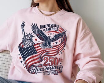 USA 250 Years Anniversary PNG, Retro American Patriotic Design, 1776-2026 America 250 Celebration 4th of July Shirt PNG