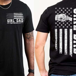 Girl Dad PNG, Cool Dad PNG, Girl Dad Club Design for Father’s Day, Pregnancy Reveal or Dad Life Shirt Graphic bild 2