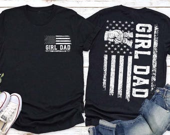 Girl Dad 2 Kids PNG Svg, Cool Dad PNG, Girl Dad Club Design for Father’s Day, Pregnancy Reveal or Dad Life Shirt Graphic