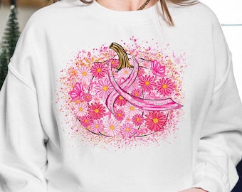 Breast Cancer Pumpkin PNG, Pink Ribbon Awareness, Digital Download, Pumpkin Faux Glitter Png, Pink ribbon Png