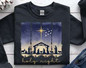 Holy Family Christmas PNG, Baby Jesus Nativity, Religious Oh Holy Night Sublimation Art