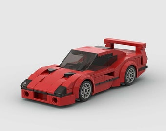 Ferrari F40  BRICK CAR, Lego-Compatible, Building Blocks