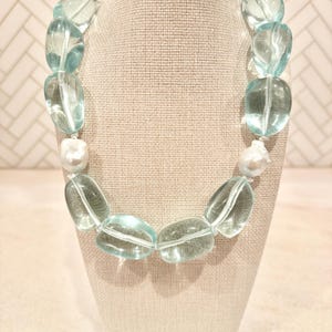 アクセサリー Handcrafted Glass Necklace - clear Clear Glass Necklace - Etsy