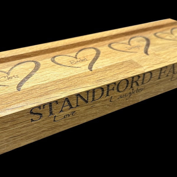 Personalised Oak phone stand/tablet holder