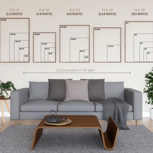 Salviagrön botanisk set om 3, Triptyk väggkonst, Väggkonst i 3 paneler, Väggkonst i 3 delar, Set med tre tryck, Väggkonst i set om 3, Panorama-set bild 9