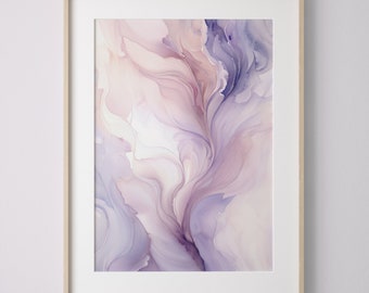 Purple Aura Print No. 2, Aura Poster, Aura Wandkunst, Aura Print, Purple Wall Art Print, Fluid Art Print, Alcohol Ink Painting