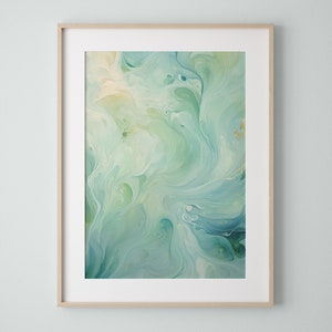 Green and Blue Aura Print No.1, Aura Poster, Aura Wall Art, Aura Print, Blue Wall Art, Green Wall Art, Wallart, Downloadable Prints