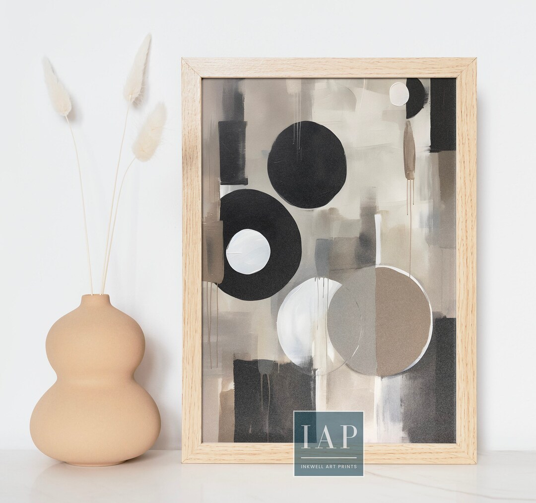 Abstract Neutral Wall Art | Minimalist Abstract Bohemian Digital Print ...