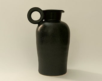 Matte Black Bauhaus-Inspired Vase