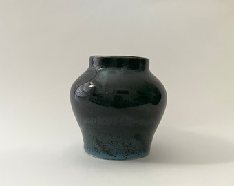 Black and Blue Medium Vase