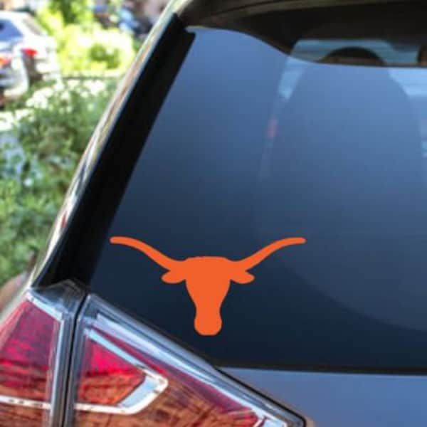 Longhorn Vinyl Decal, longhorn computer decal, longhorn cup decal, Longhorn, Texas