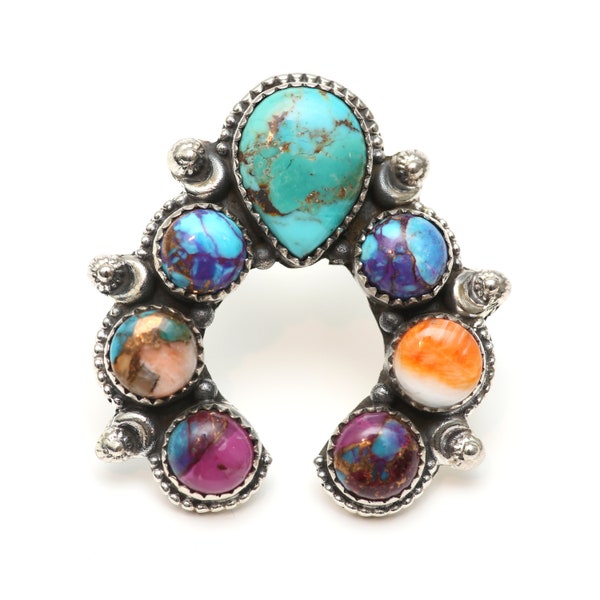 Sterling Rainbow Naja Ring